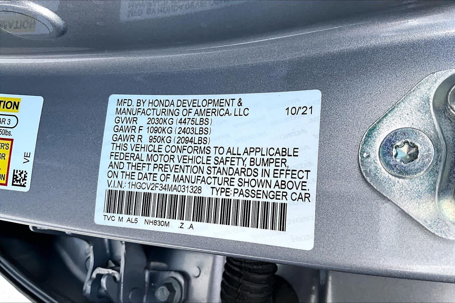 Used 2021 Lunar Silver Metallic Honda Sport image 32