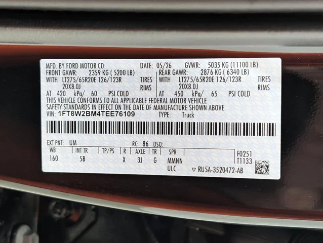 New 2026 Agate Black Metallic Ford F-250® Lariat® image 75