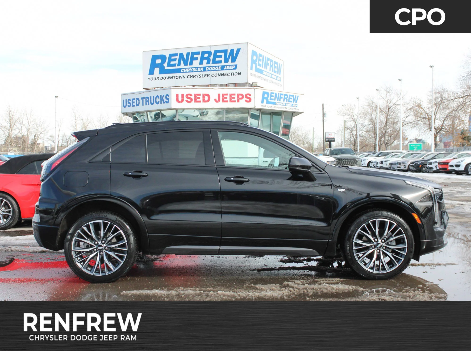 Certified Used 2024 Black Cadillac AWD Sport * 3M PPF | Winter Tires | Adaptive Cruise | Brown Leather | Head-Up Display image 1