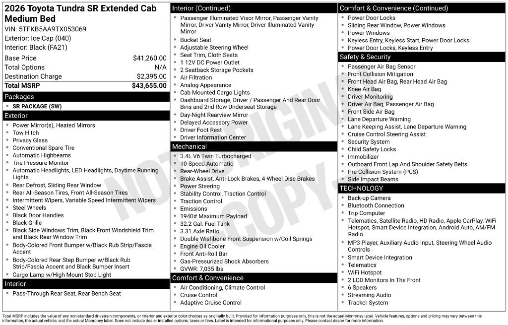 Used 2026 White Toyota SR image 28