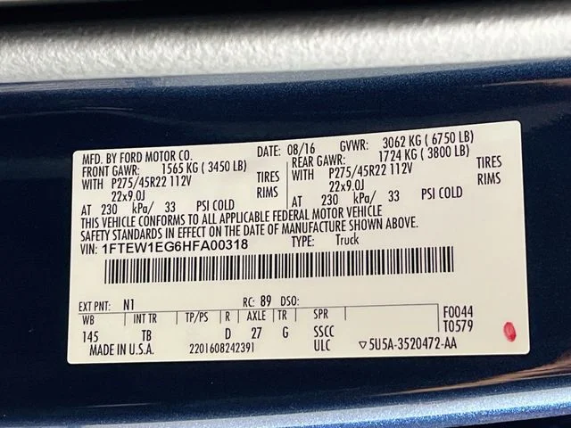 Used 2017 Blue Ford Limited image 31