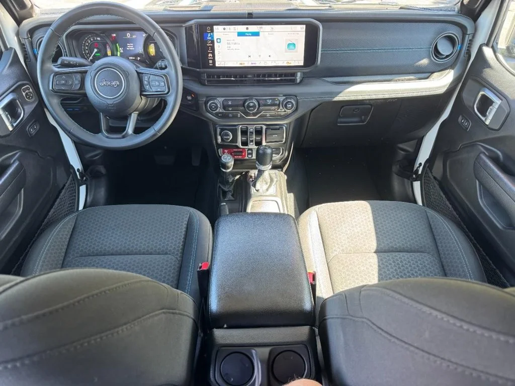 Used 2024 Bright White Clearcoat Jeep Rubicon 4xe image 12