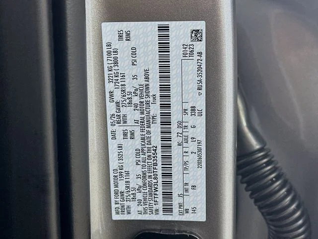 New 2026 Iconic Silver Metallic Ford XLT image 31