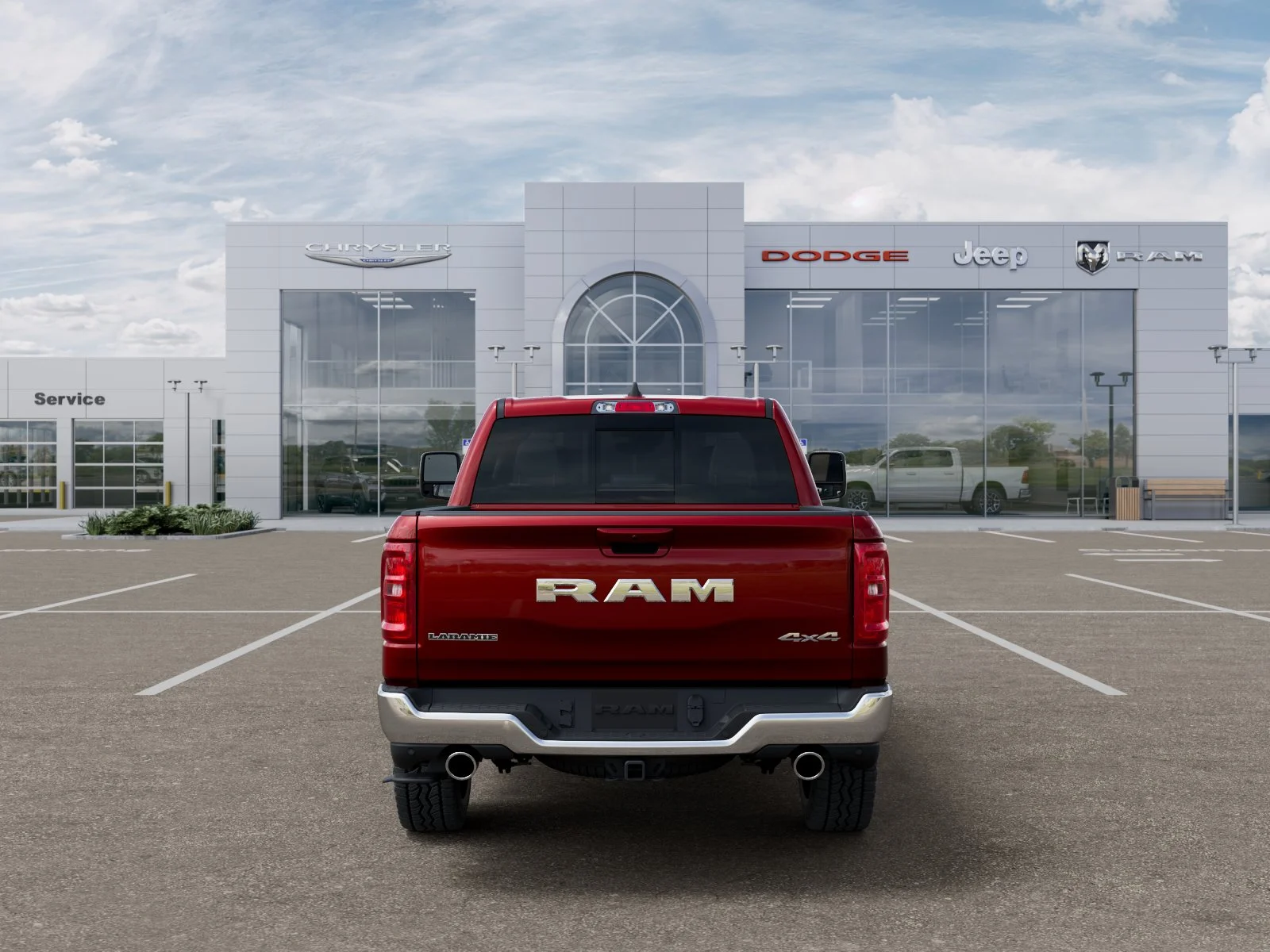 New 2027 Molten Red Pearl-Coat Exterior Paint RAM Laramie image 41