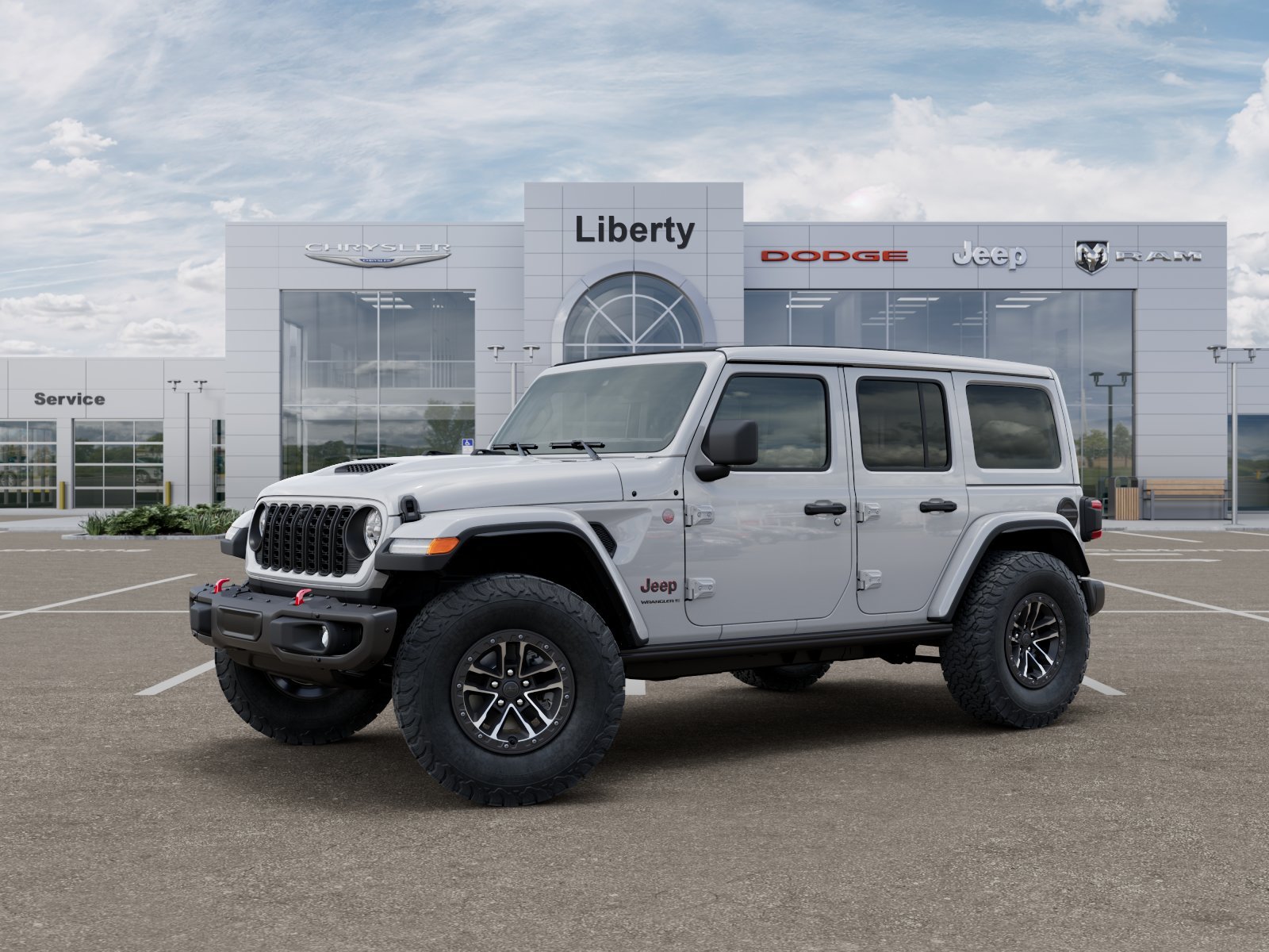 New 2026 Bright White Clear-Coat Exterior Paint Jeep Rubicon X image 3