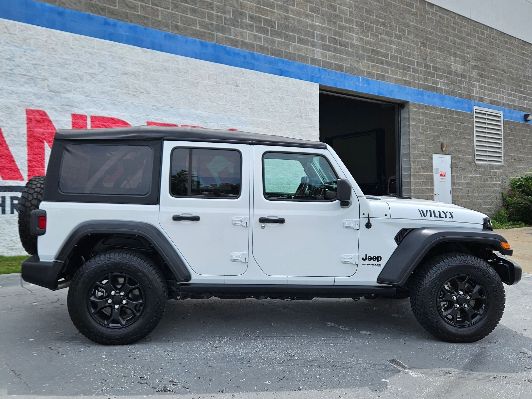 Used 2022 Bright White Clearcoat Jeep Unlimited Willys Sport image 8