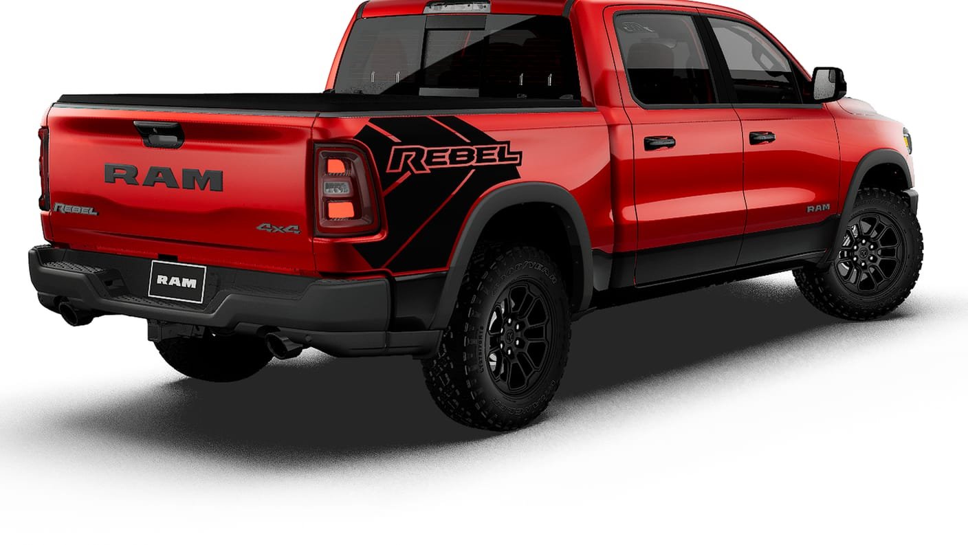 New 2027 Molten Red Pearl-Coat Exterior Paint RAM REBEL image 2
