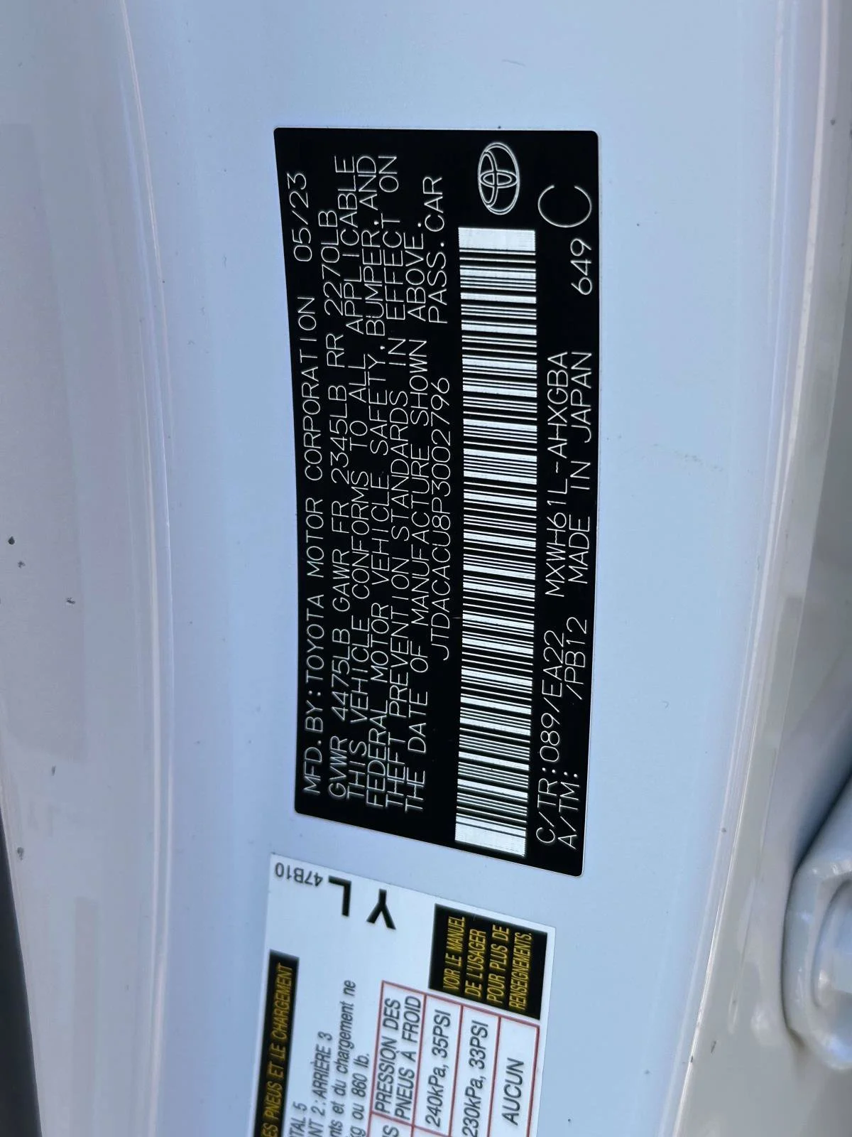 Used 2023 WIND CHILL PEARL Toyota XSE image 17