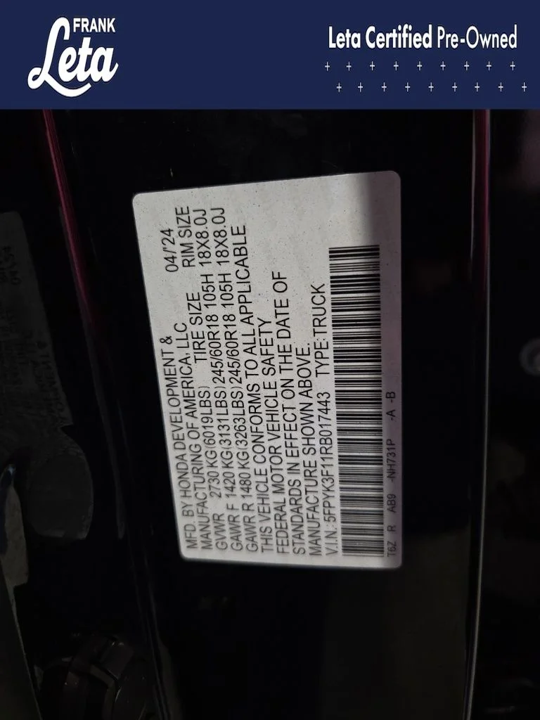 Certified Used 2024 Black Honda Sport image 28