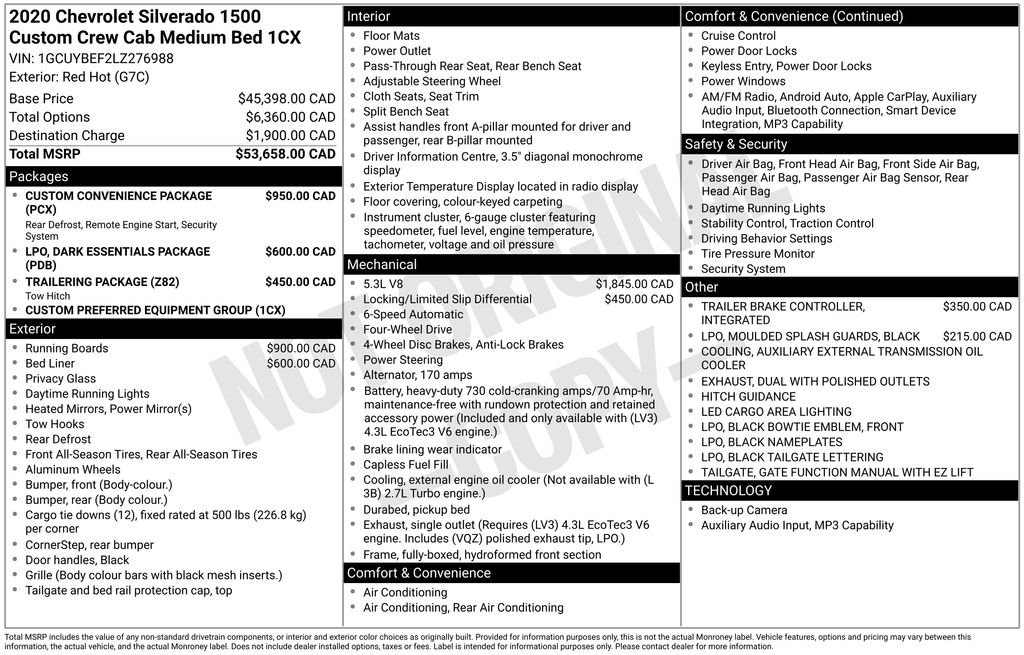 Used 2020 Red Chevrolet Custom image 2