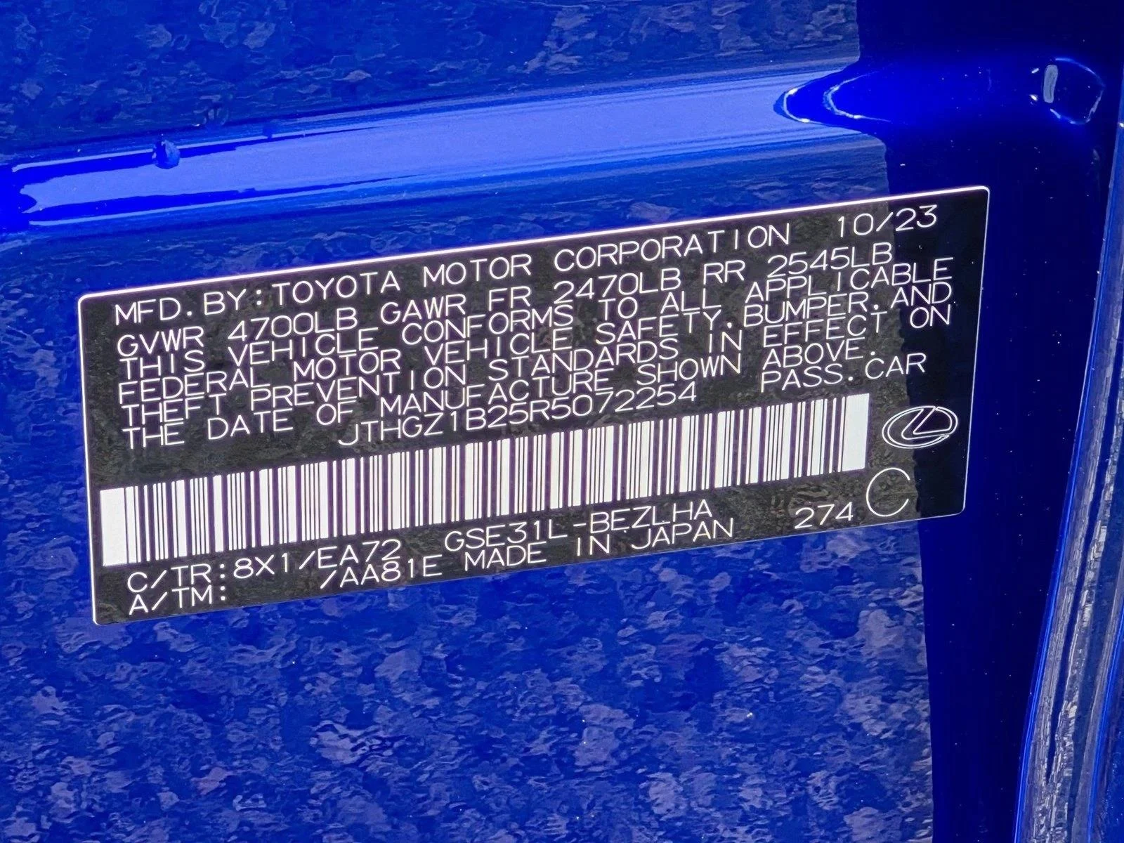 Used 2024 Ultrasonic Blue 2.0 Lexus IS 350 F SPORT image 18