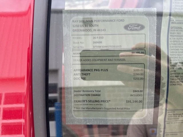 New 2026 Ruby Red Metallic Tinted Clearcoat Ford F-350® Lariat® image 34