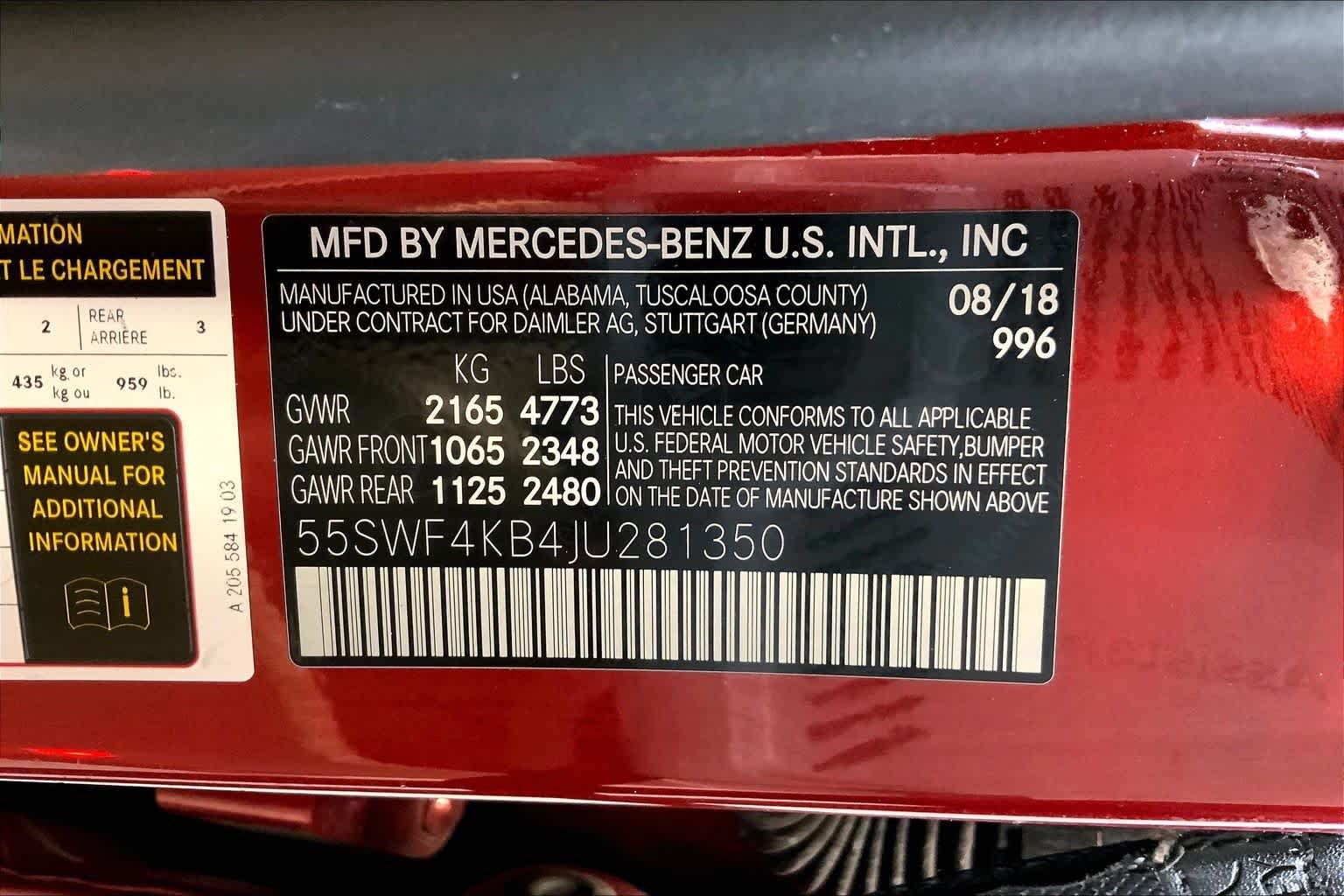 Used 2018 designo Cardinal Red Metallic Mercedes-Benz C 300 image 36