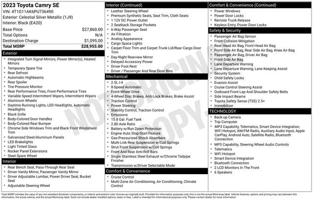 Used 2023 Silver Toyota SE image 3