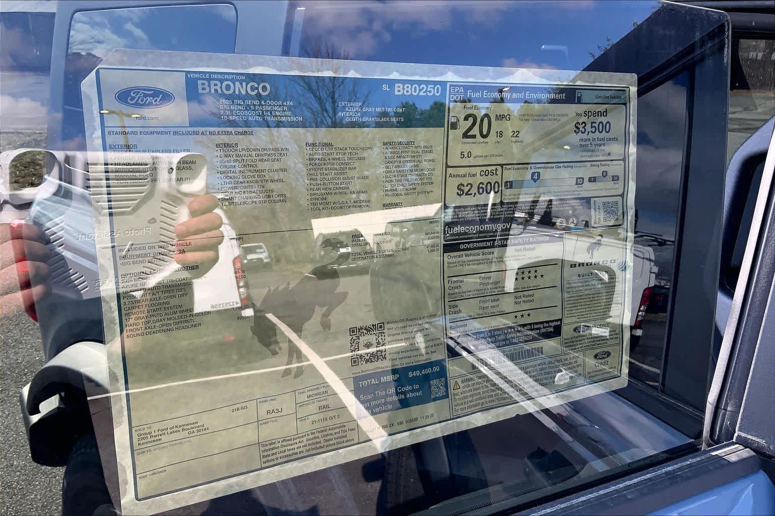 New 2025 Azure Gray Metallic Tri-Coat Ford Big Bend® image 17