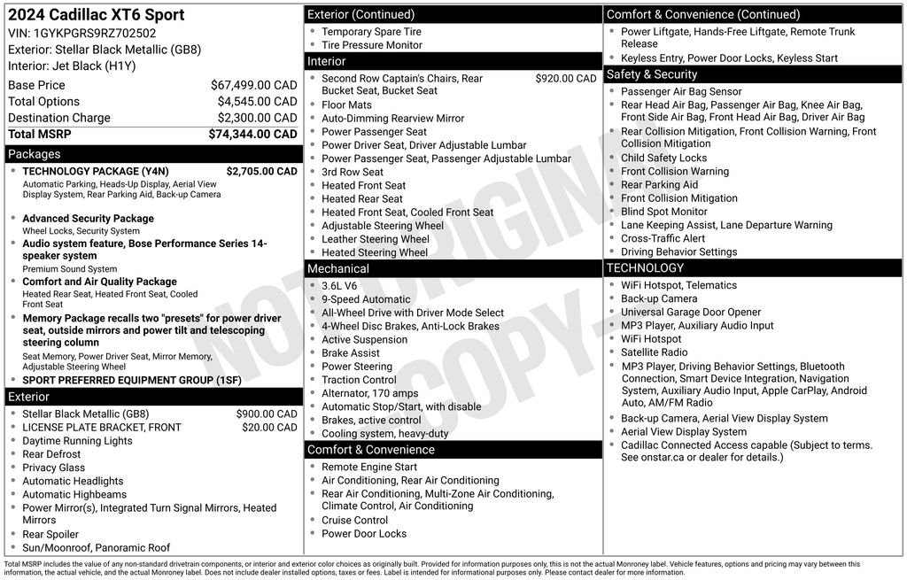 Used 2024 Black Cadillac Sport image 9