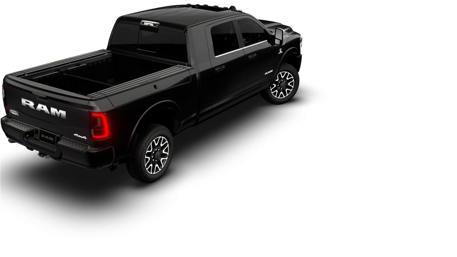 New 2026 Diamond Black Crystal Pearl-Coat Exterior Paint RAM Longhorn image 2