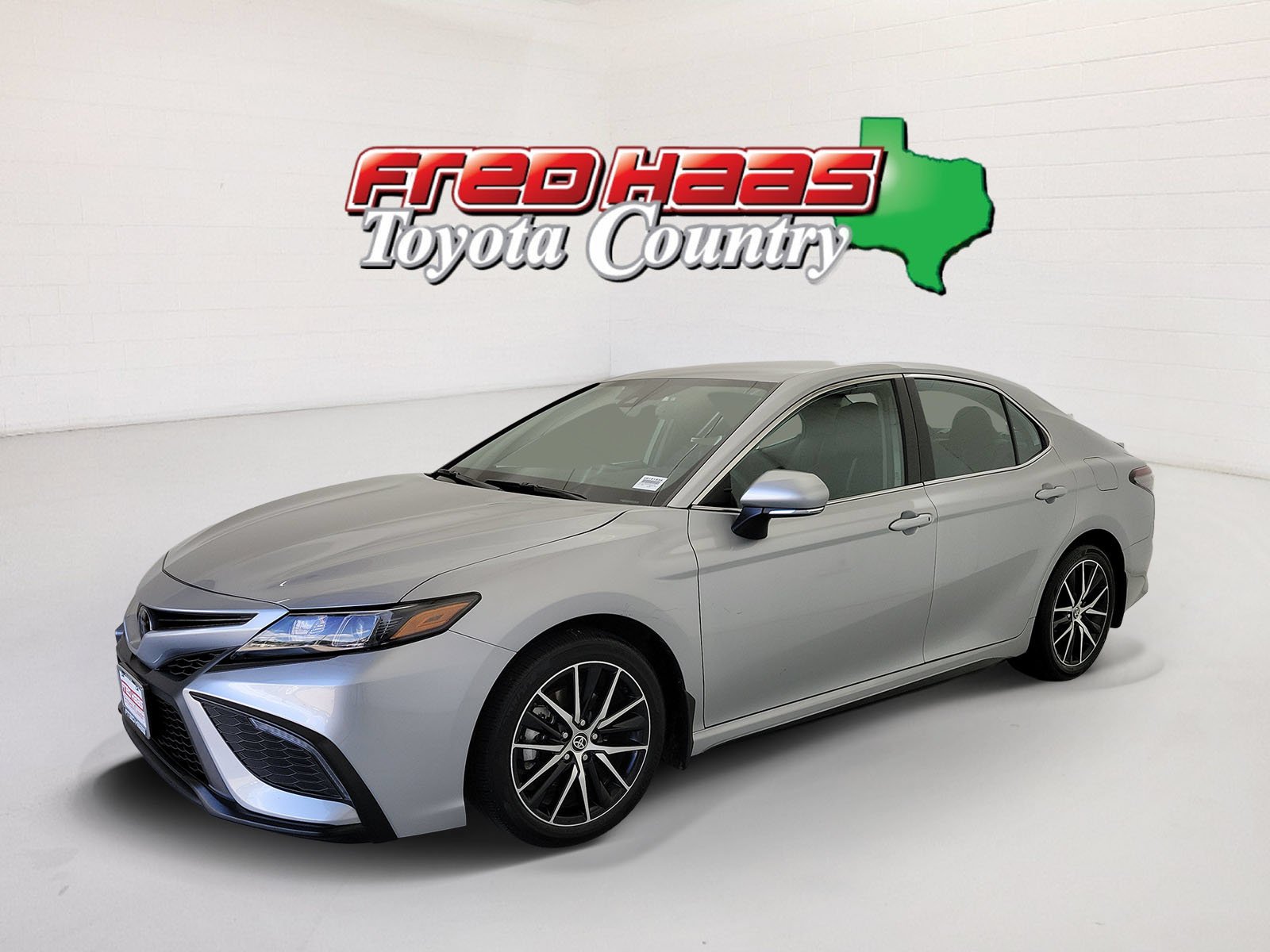 Used 2023 Celestial Silver Metallic Toyota SE image 1
