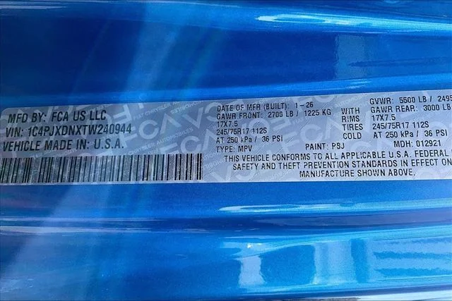 New 2026 Hydro Blue Pearlcoat Jeep Sport S image 12