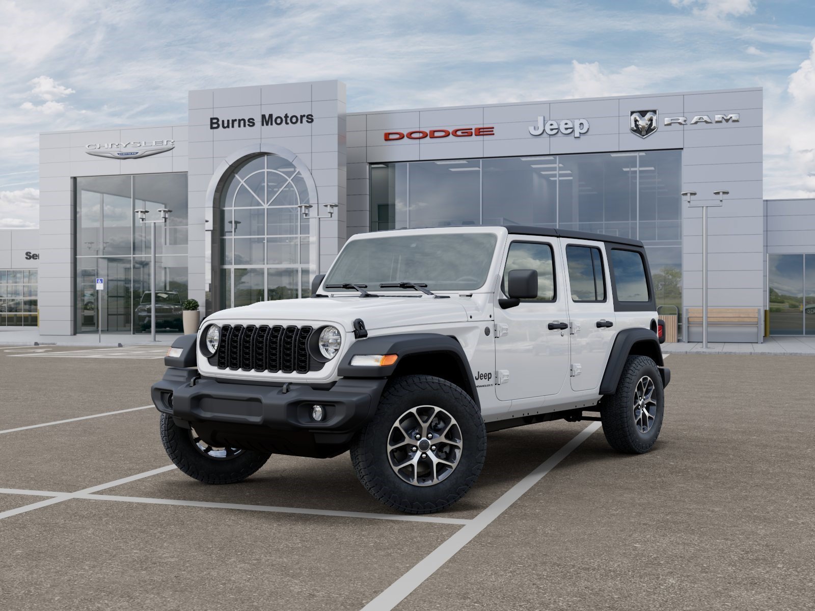 New 2026 Bright White Clearcoat Jeep Sport S 4-Door image 1