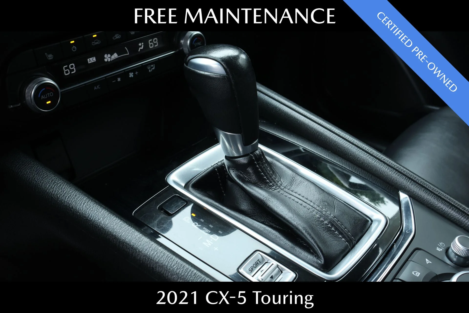 Certified Used 2021 Black Mazda Touring image 13