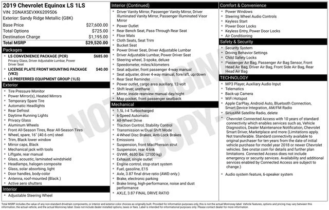 Used 2019 Beige Chevrolet LS image 7