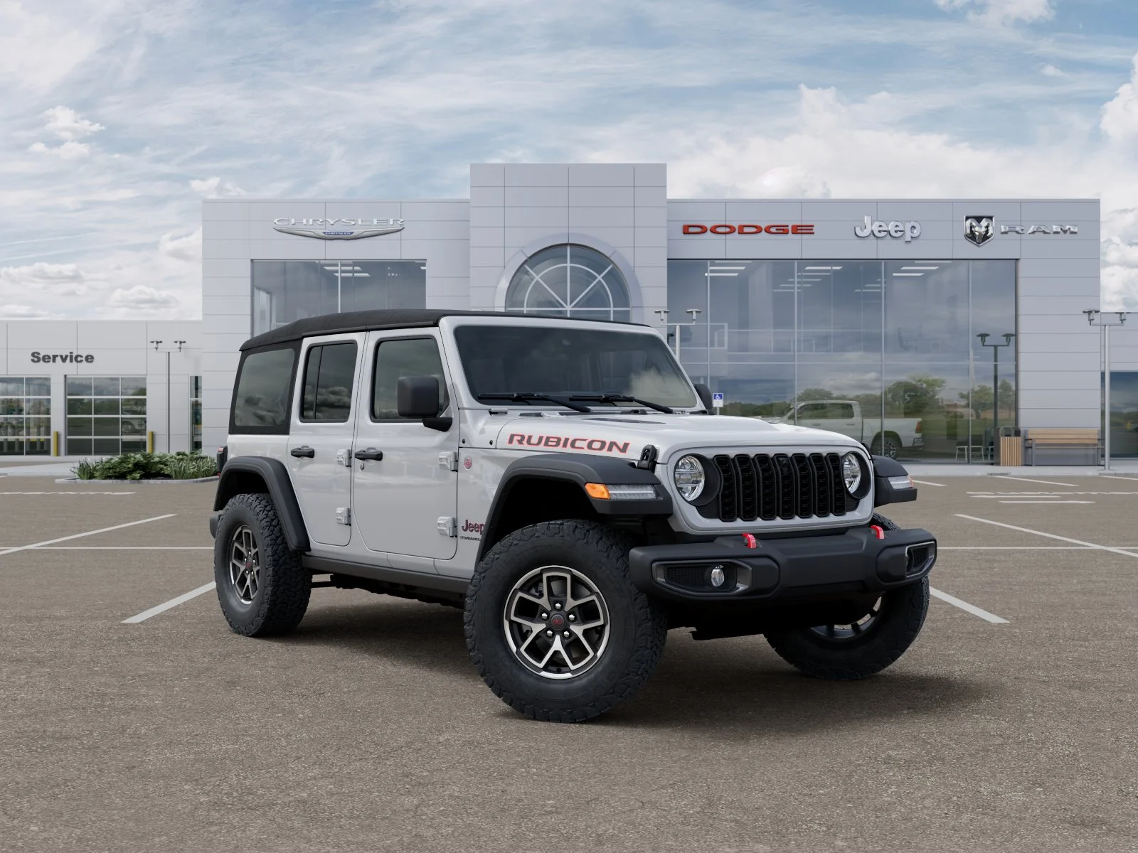 New 2025 Bright White Clear-Coat Exterior Paint Jeep Rubicon image 32
