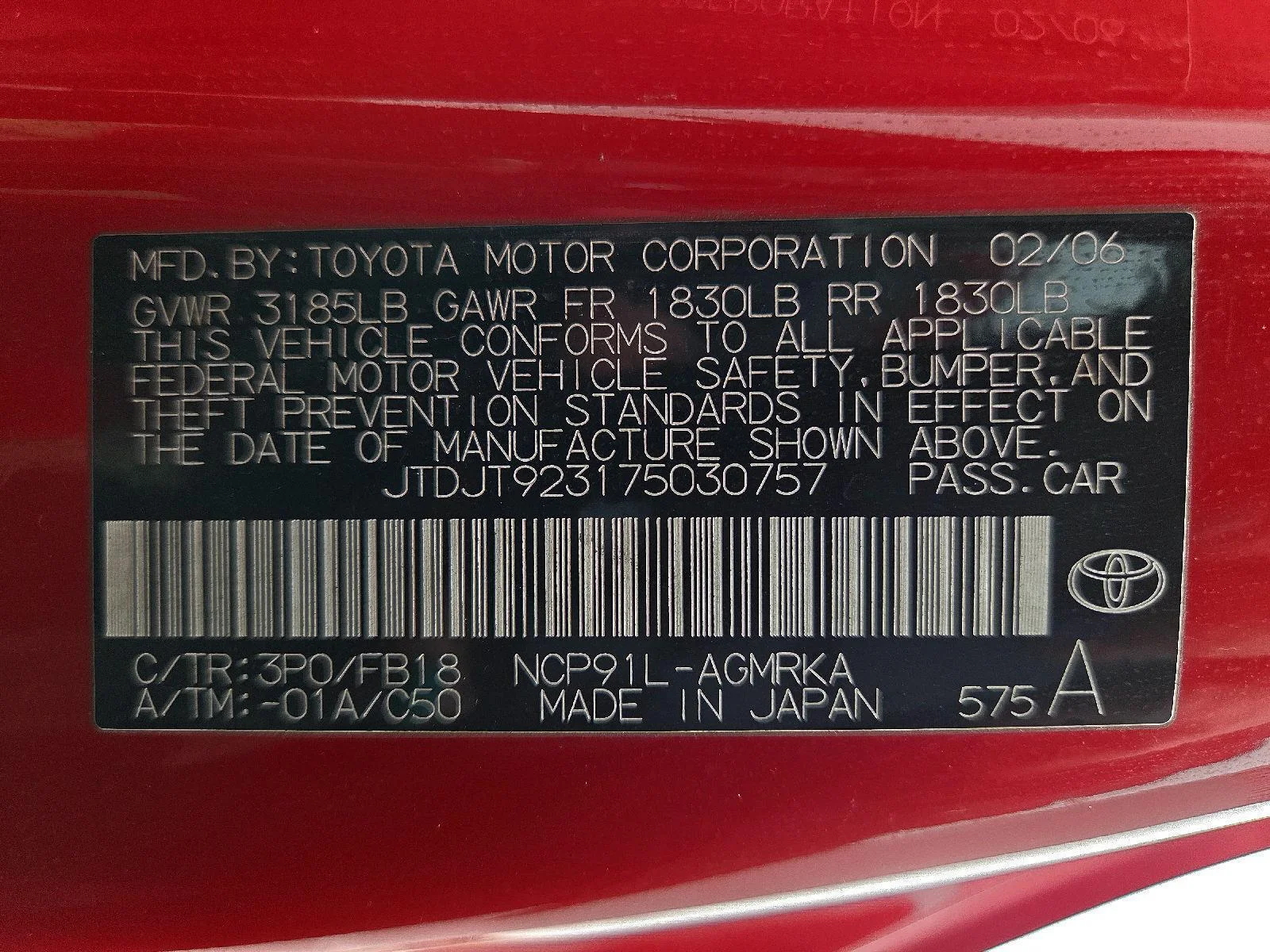 Used 2007 Absolutely Red Toyota Base image 41