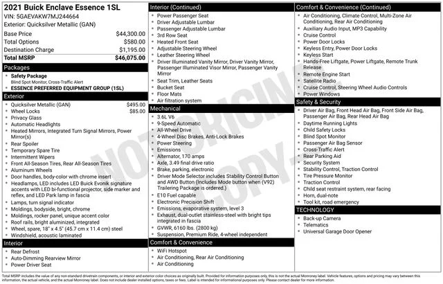 Used 2021 Silver Buick Essence image 33