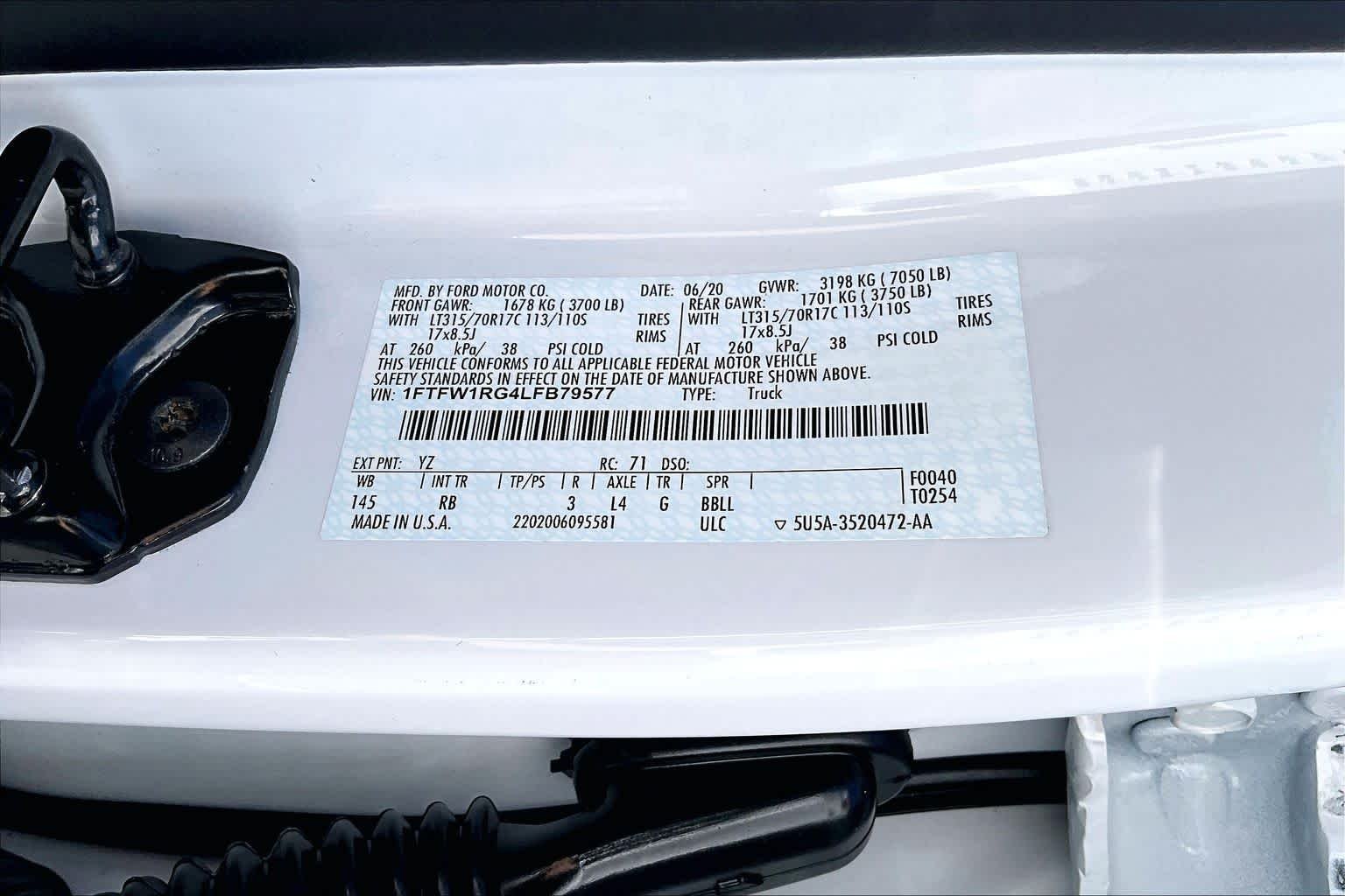 Used 2020 Oxford White Ford Raptor image 35