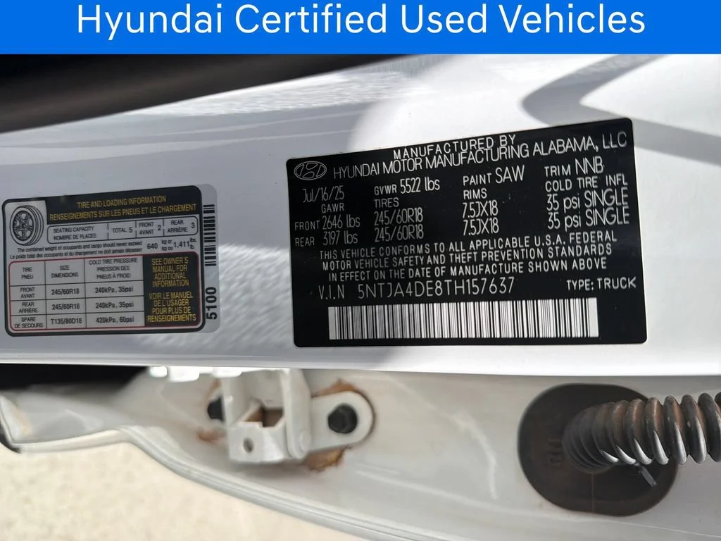 Certified Pre-Owned 2026 Hyundai Santa Cruz SE