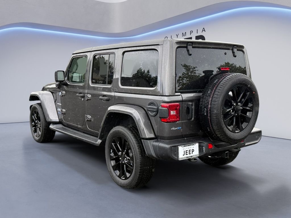 Used 2021 Gray Jeep Unlimited Sahara 4xe image 3