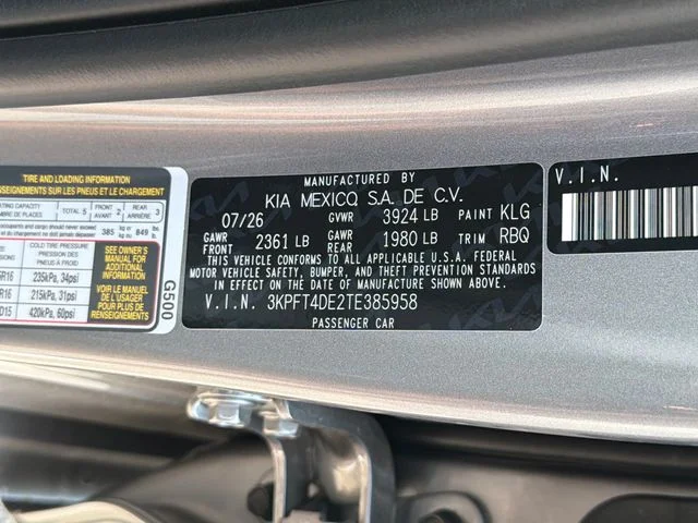New 2026 Steel Gray Kia LXS image 24