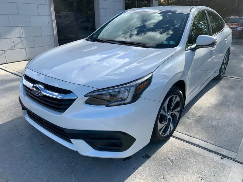 Used 2021 White Subaru Premium Sedan 4D image 3