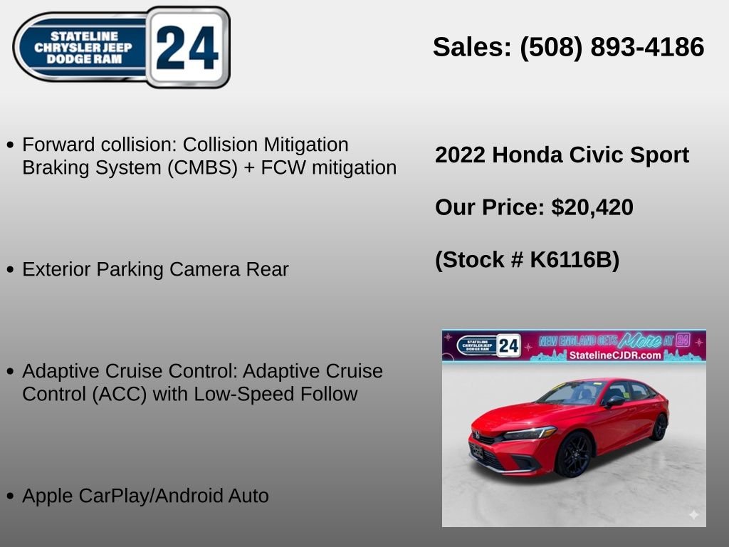 Used 2022 Red Honda Sport image 5