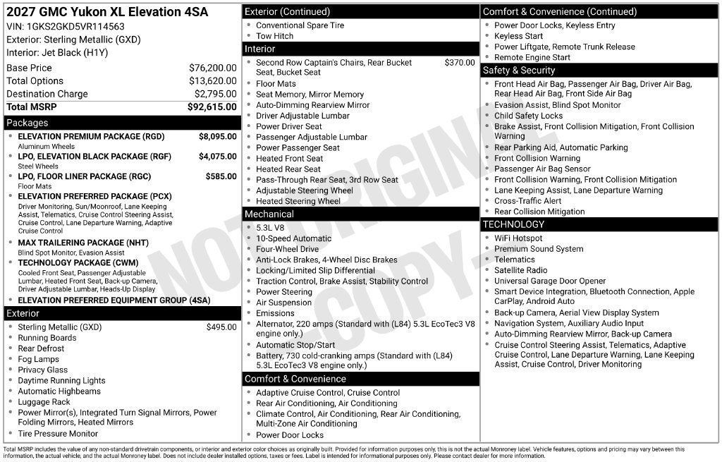New 2027 Sterling Metallic GMC Elevation image 22