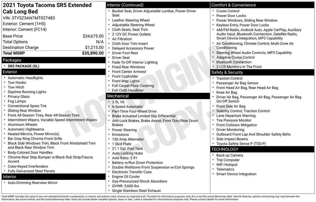 Used 2021 Cement Toyota SR image 27