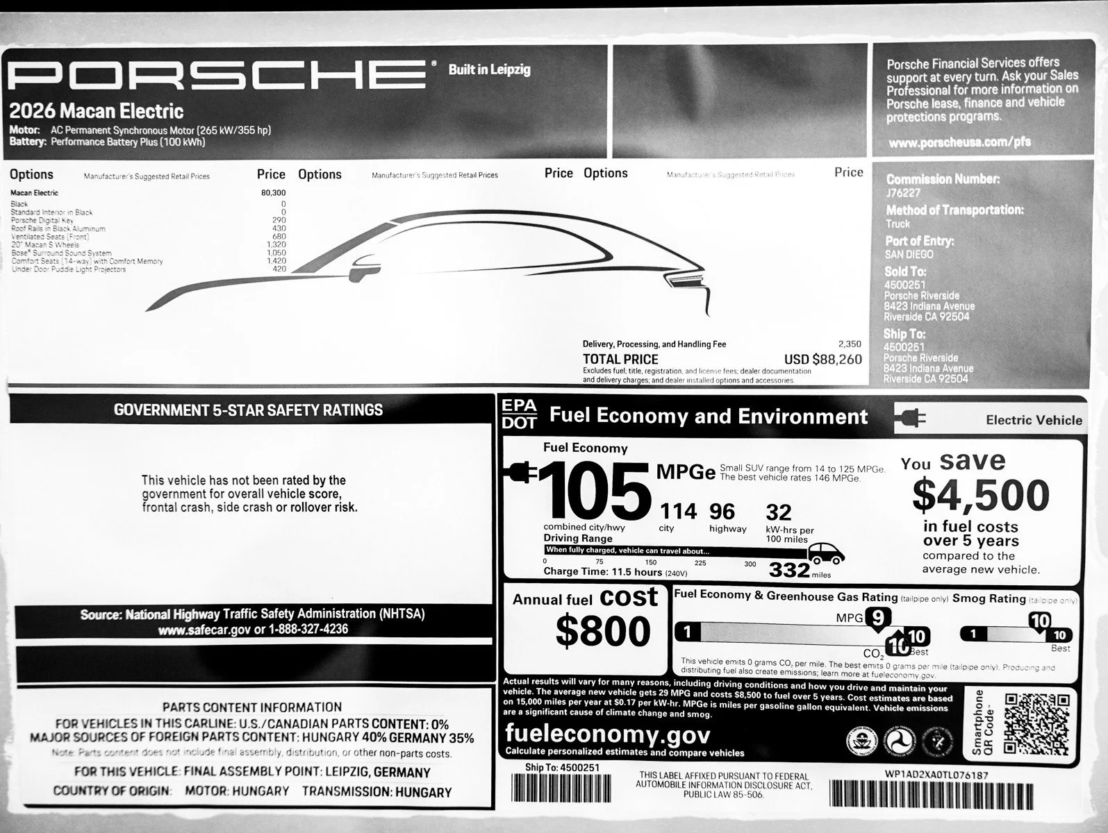 New 2026 Black Porsche Electric image 28