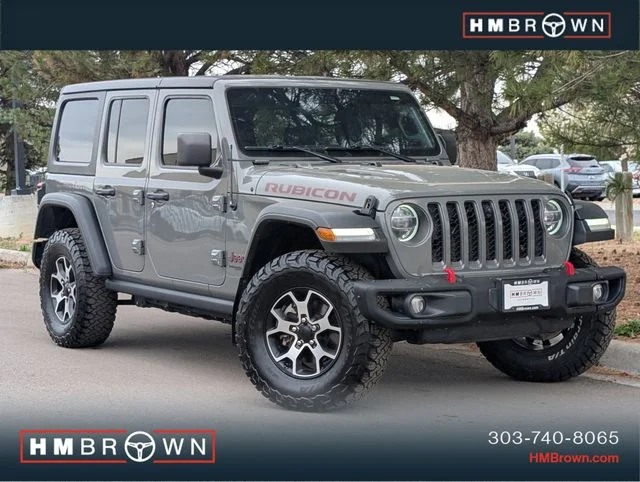 Used 2021 Gray Clearcoat Jeep Unlimited Rubicon image 1