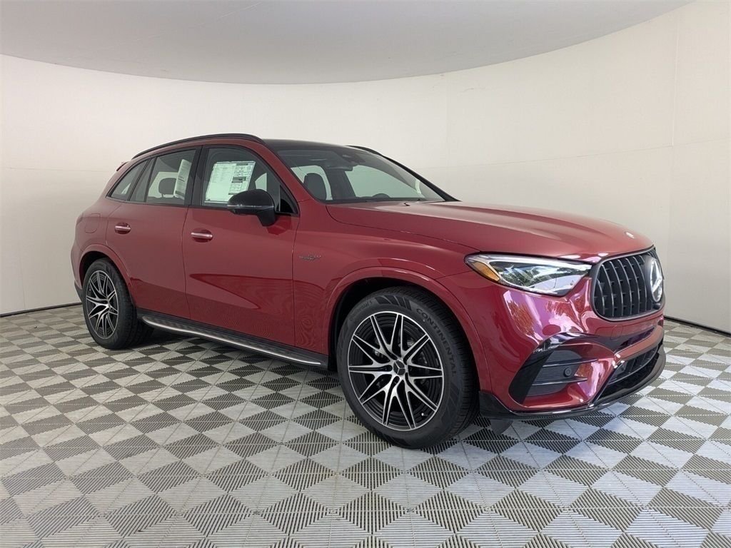 New 2026 MANUFAKTUR Patagonia Red Metallic Mercedes-Benz AMG® GLC 63 S E Performance 4MATIC® SUV image 1