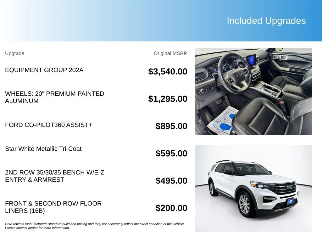 Used 2021 White Metallic Ford XLT image 5
