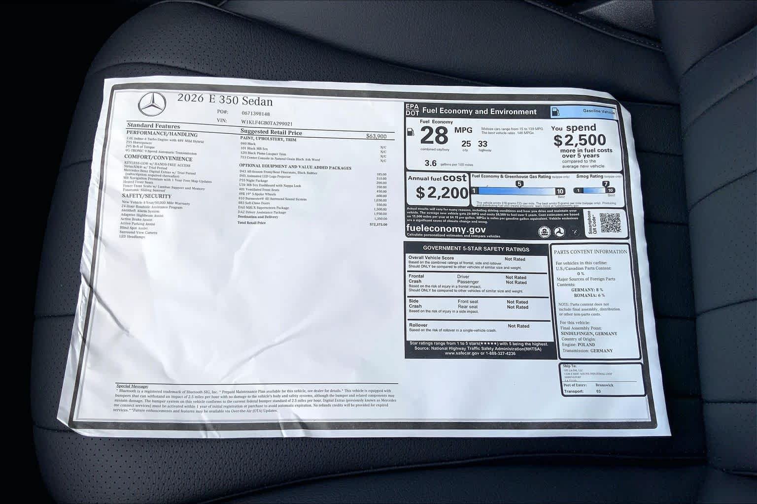 New 2026 Black Mercedes-Benz E 350 image 19