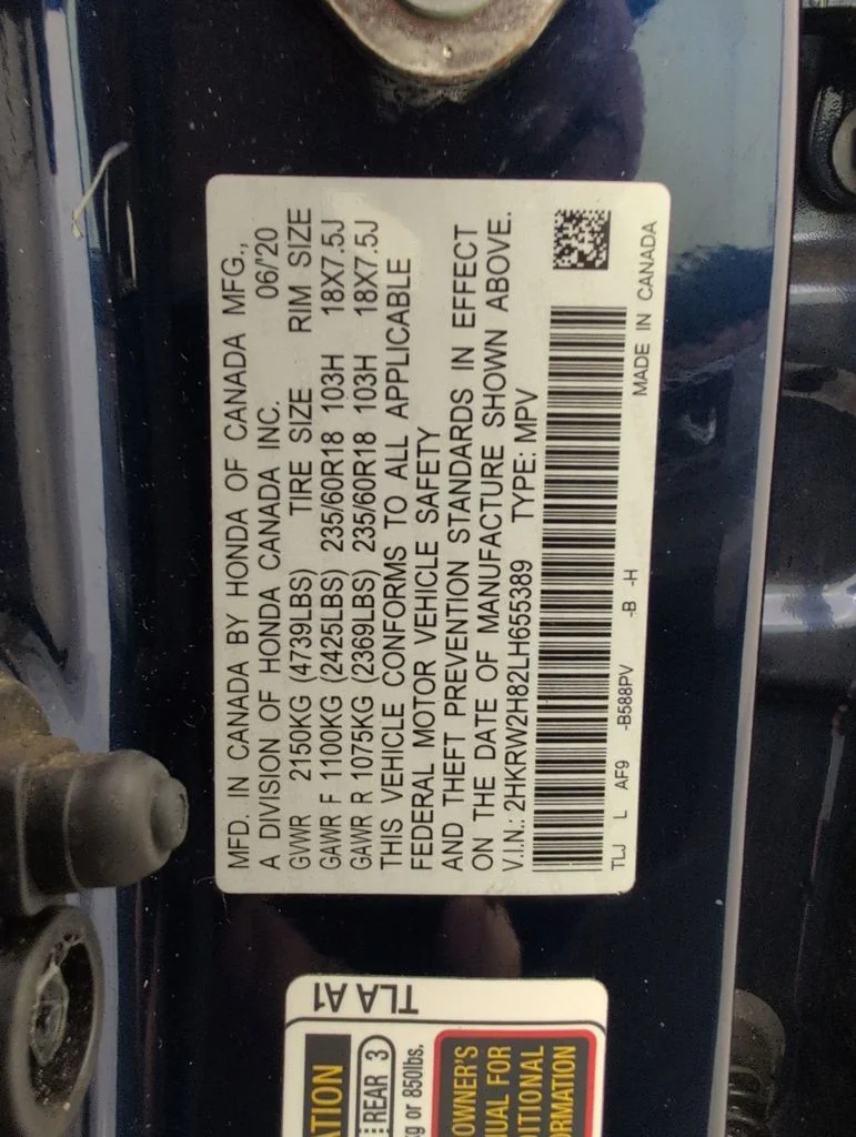 Certified Used 2020 Blue Honda EX-L image 39