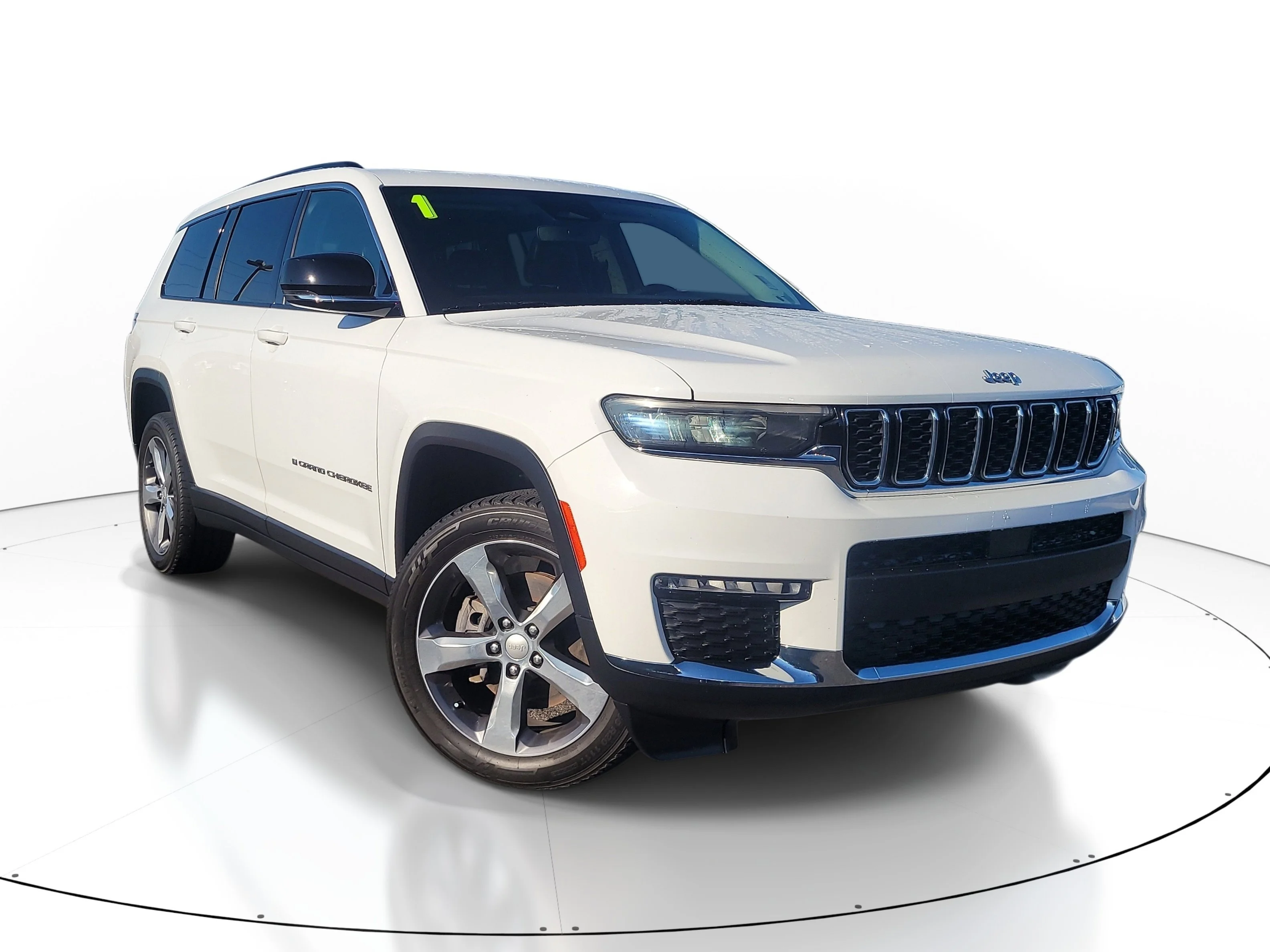Used 2021 Bright White Clearcoat Jeep Limited image 1