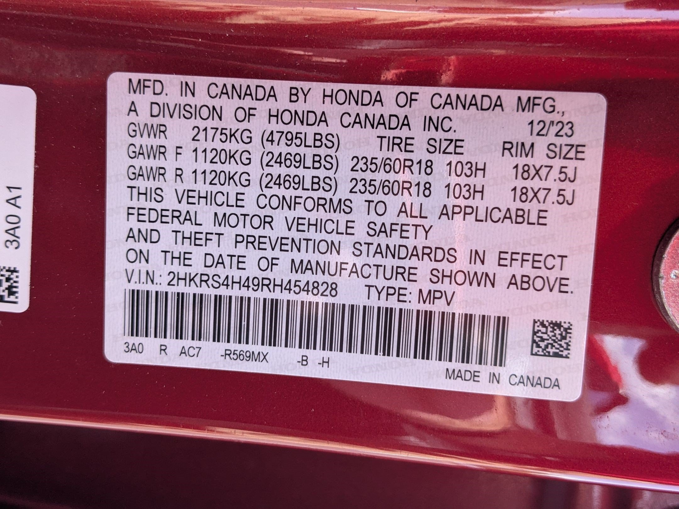 Certified Used 2024 Radiant Red Metallic Honda EX image 38