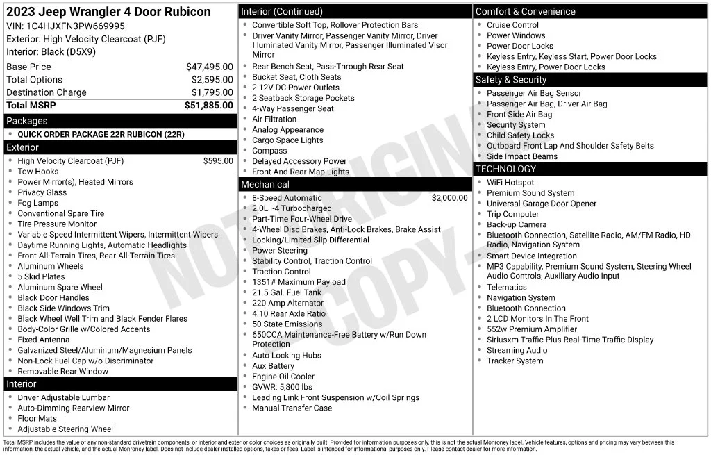 Used 2023 Yellow Jeep Rubicon image 6