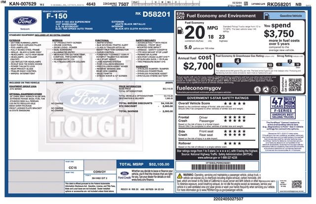 Used 2024 Black Metallic Ford STX image 8