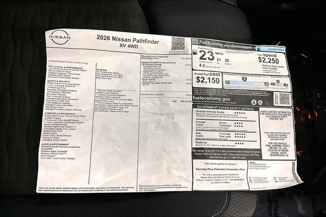 New 2026 Super Black Nissan SV image 43