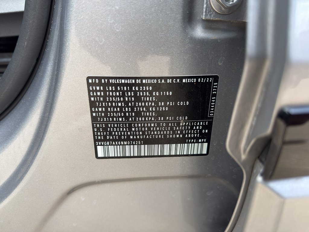 Used 2022 Pyrite Silver Metallic Volkswagen SE R-Line Black image 34