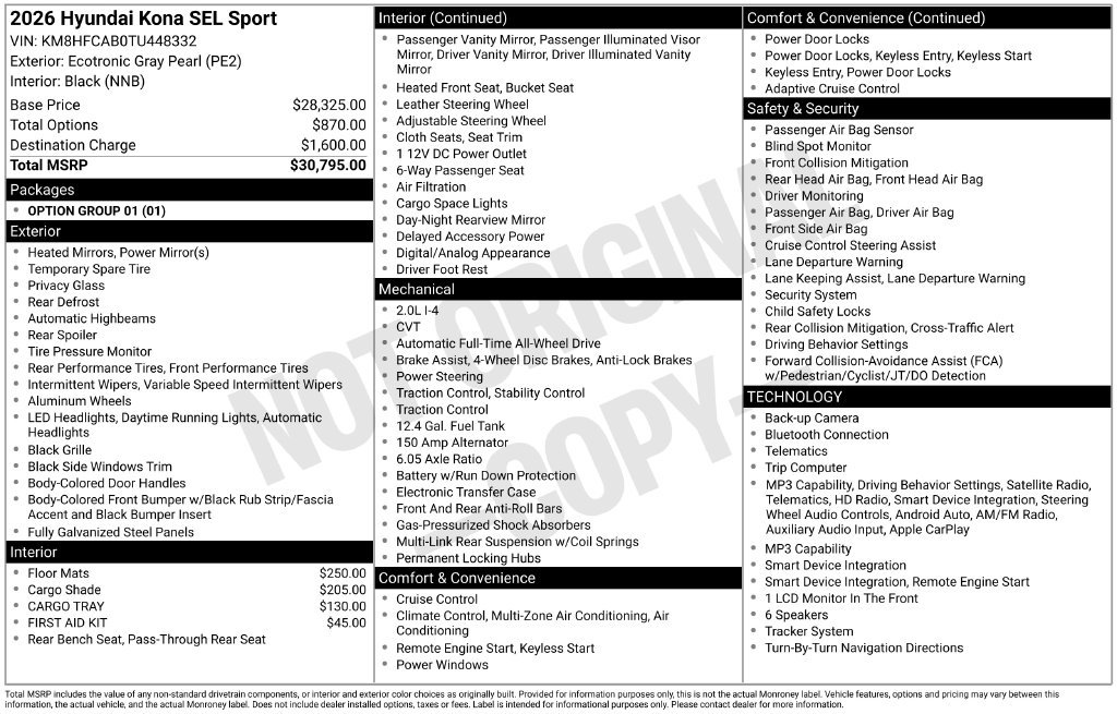 New 2026 Gray Hyundai SEL Sport AWD image 31
